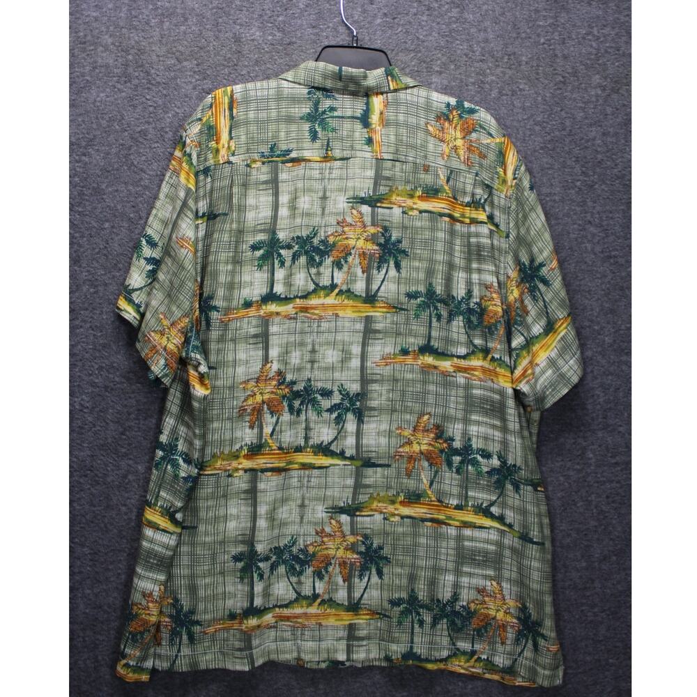 Tommy Bahama Zama Palms-Tea Leaf Island Zone Silk Blend Camp Shirt 2XL - Picture 2 of 6